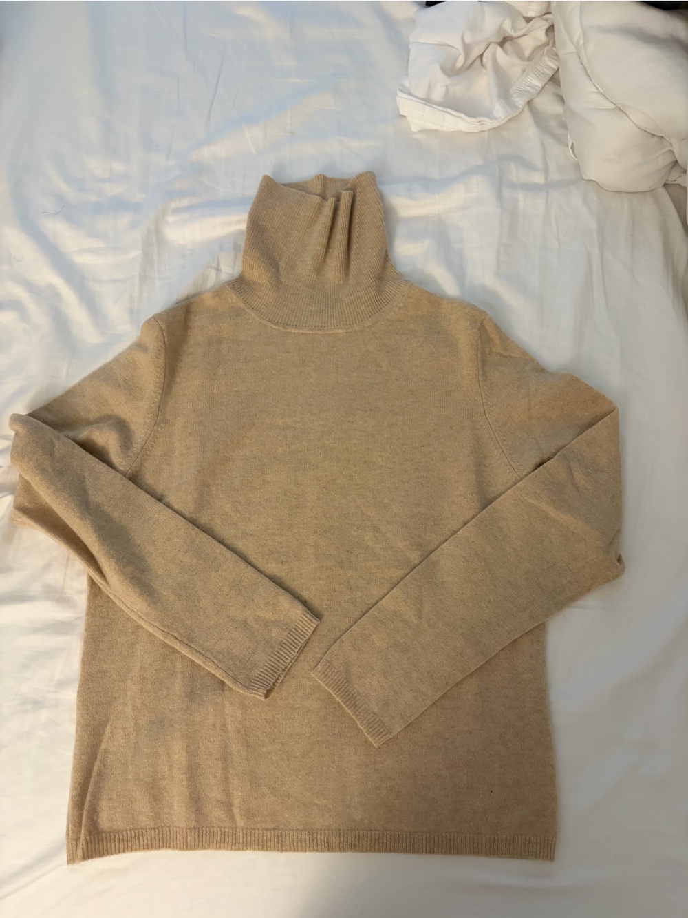 Valerie Stevens Beige Turtleneck Sweater